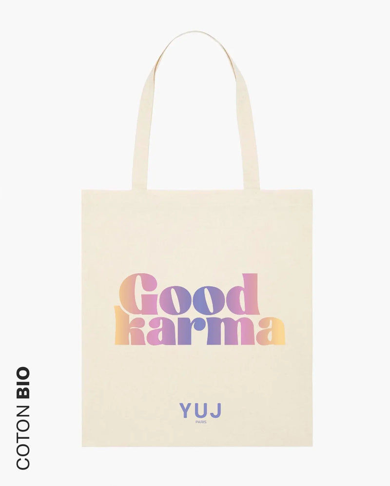 Shopping bag en coton GOOD KARMA YUJ - Maison de pleine conscience
