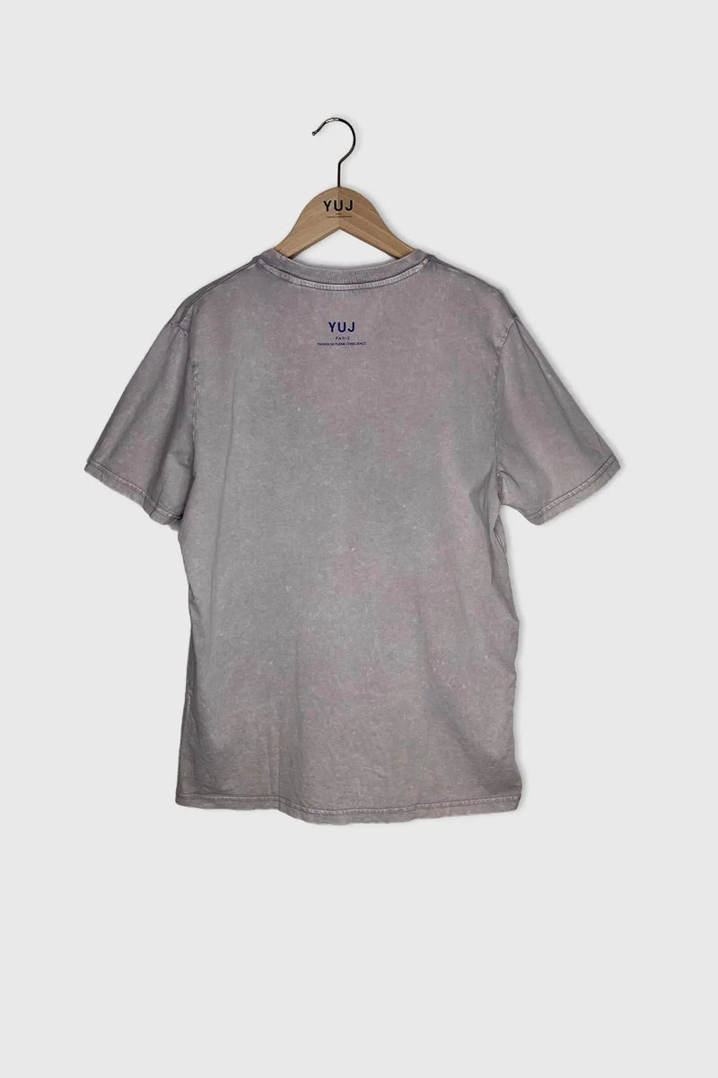 #688 - T-shirt "CHAKRA POWER" gris chiné // Taille M YUJ - Maison de pleine conscience